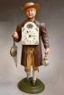Black Forest clock, male figure with moving head, ‘Uhren-Männchen’, c. 1900.